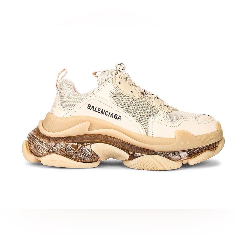 BALENCIAGA Triple S Clear Sole Nude Unisex Sneakers Size 41EU/11US EUC